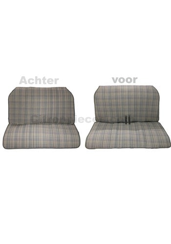  Citroën 2CV Original seat cover set for rear bench in gray cloth Charleston Citroën 2CV 