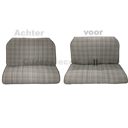  2CV Original seat cover set for rear bench in gray cloth Charleston Citroën 2CV - Copy 