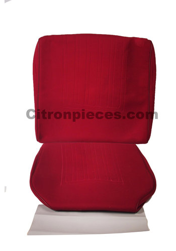  Citroën ID/DS 321.235.200: Voorstoelhoes rood stof voor Dsuper Dspecial ID20, Citroën ID/DS 