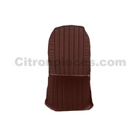 Original seat cover set for front R seat in brown leatherette (2 round angles) Citroën 2CV