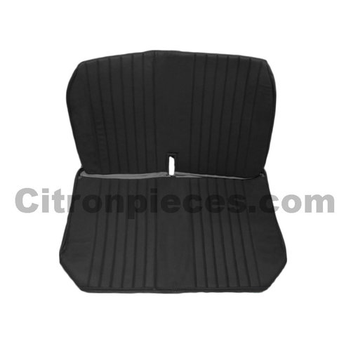  Citroën 2CV Original seat cover set for front bench with closed sides in black leatherette Dyane Citroën 2CV 