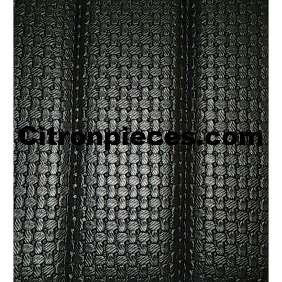 Original seat cover set for front bench with closed sides in black leatherette Dyane Citroën 2CV-2