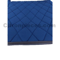 thumb-Seat cover set for front L seat (2 round angles) in blue cloth Charleston Citroën 2CV-3