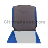 thumb-Seat cover set for front R seat (2 round angles) in blue cloth Charleston Citroën 2CV-2