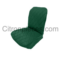 thumb-Original seat cover set for front L seat (2 round angles) in green cloth Charleston Citroën 2CV-2