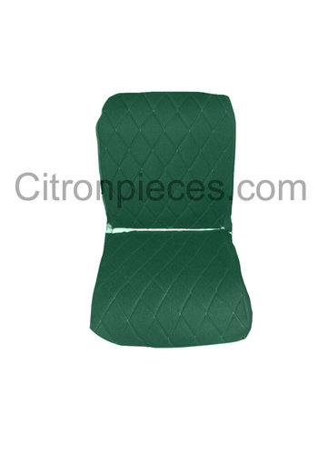  2CV Original seat cover set for front L seat (2 round angles) in green cloth Charleston Citroën 2CV 