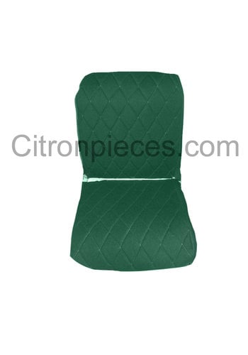 Citroën 2CV Original seat cover set for front L seat (2 round angles) in green cloth Charleston Citroën 2CV 