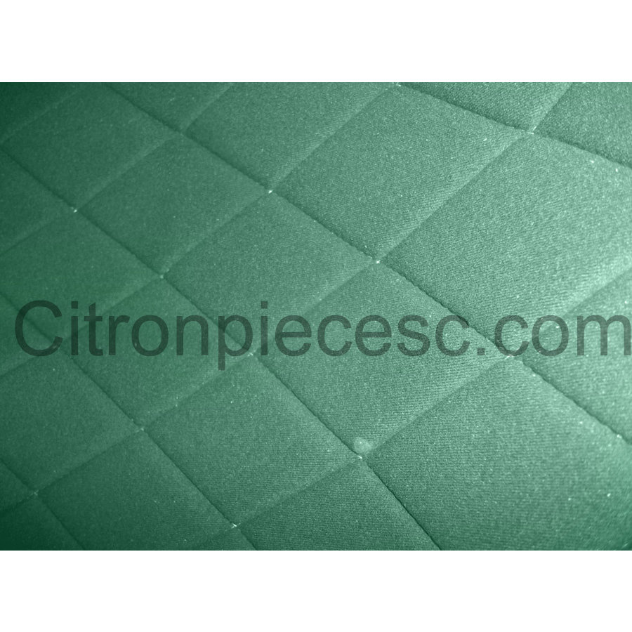 Original seat cover set for front L seat (2 round angles) in green cloth Charleston Citroën 2CV-5