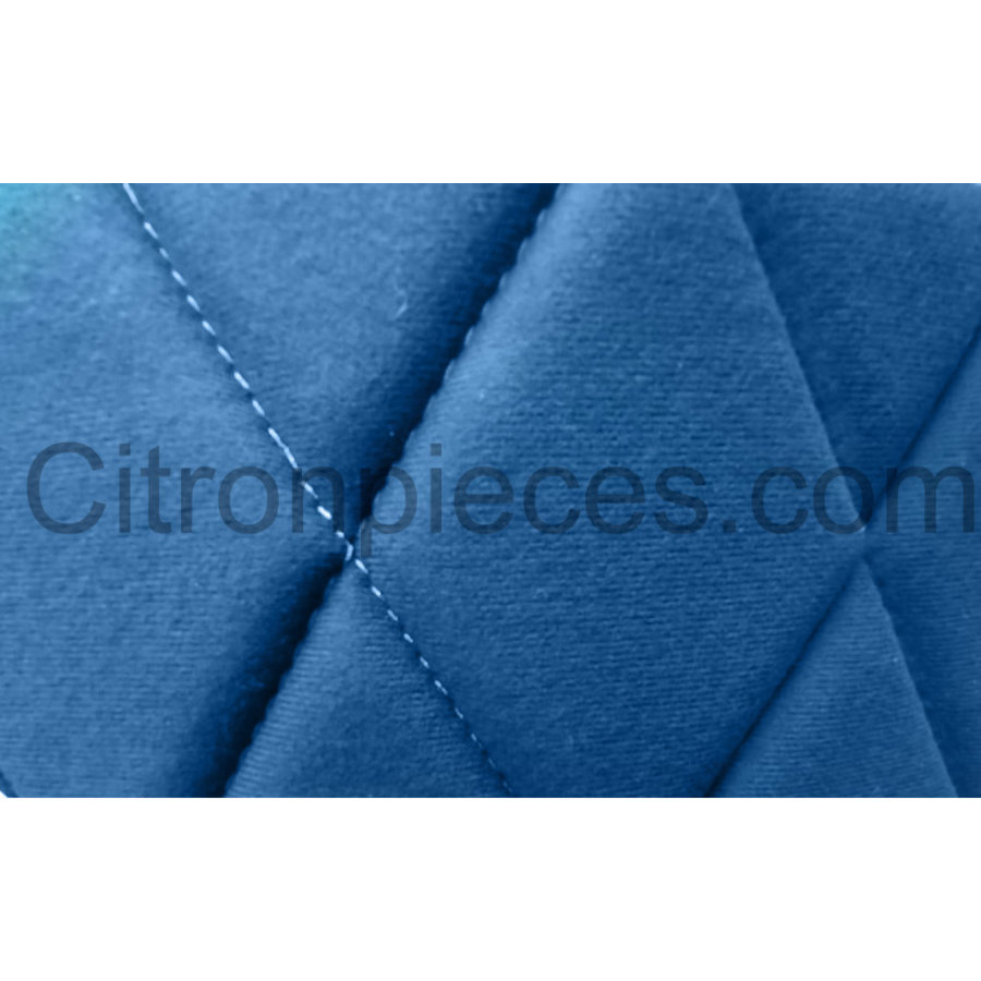 Original seat cover set for rear bench in bleu cloth Charleston Citroën 2CV - Copy-2