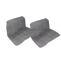 thumb-Seat cover set, front and rear, blue denim, open sides, 2CV.-2