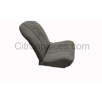 thumb-Original seat cover set for front L seat (2 round angles) in gray cloth with old Citroën logo Citroën 2CV-1