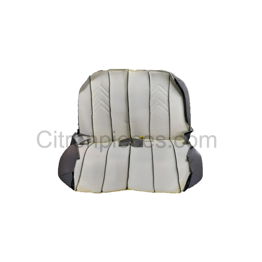 Original seat cover set for rear bench in gray cloth with old Citroën logo Citroën 2CV-2