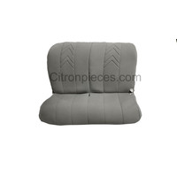 Original seat cover set for rear bench in gray cloth with old Citroën logo Citroën 2CV