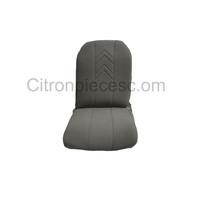 thumb-Original seat cover set for front R seat (2 round angles) in gray cloth with old Citroën logo Citroën 2CV-2