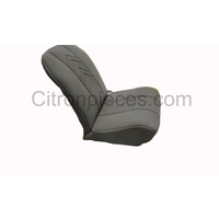 thumb-Original seat cover set for front R seat (2 round angles) in gray cloth with old Citroën logo Citroën 2CV-2