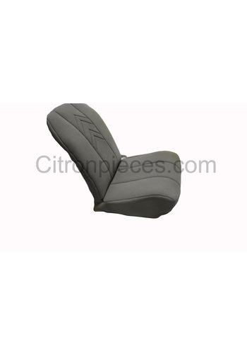 2CV Original seat cover set for front R seat (2 round angles) in gray cloth with old Citroën logo Citroën 2CV 