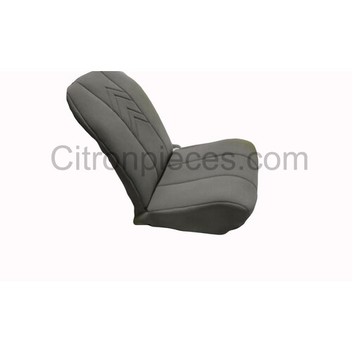  2CV Original seat cover set for front R seat (2 round angles) in gray cloth with old Citroën logo Citroën 2CV 
