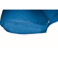 thumb-Original seat cover set for rear bench in blue cloth Charleston Citroën 2CV-3