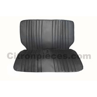 Original seat cover set for front bench in black leatherette Dyane Citroën 2CV