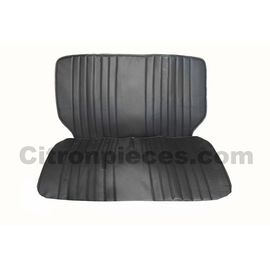 Original seat cover set for front bench in black leatherette Dyane Citroën 2CV-1