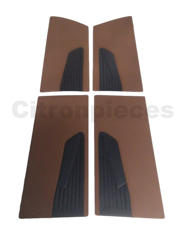  ID/DS Door card set caramel cloth (flat Dsuper/Dspecial) Citroën ID/DS 