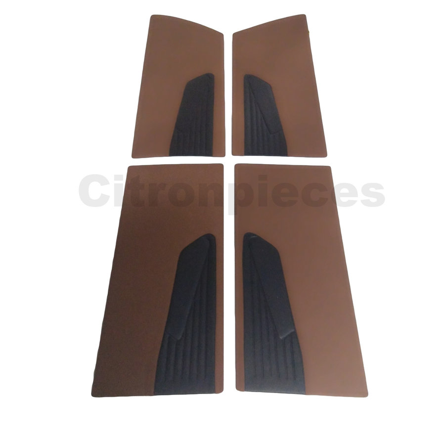 Door card set caramel cloth (flat foruperpecial) Citroën ID/DS-1