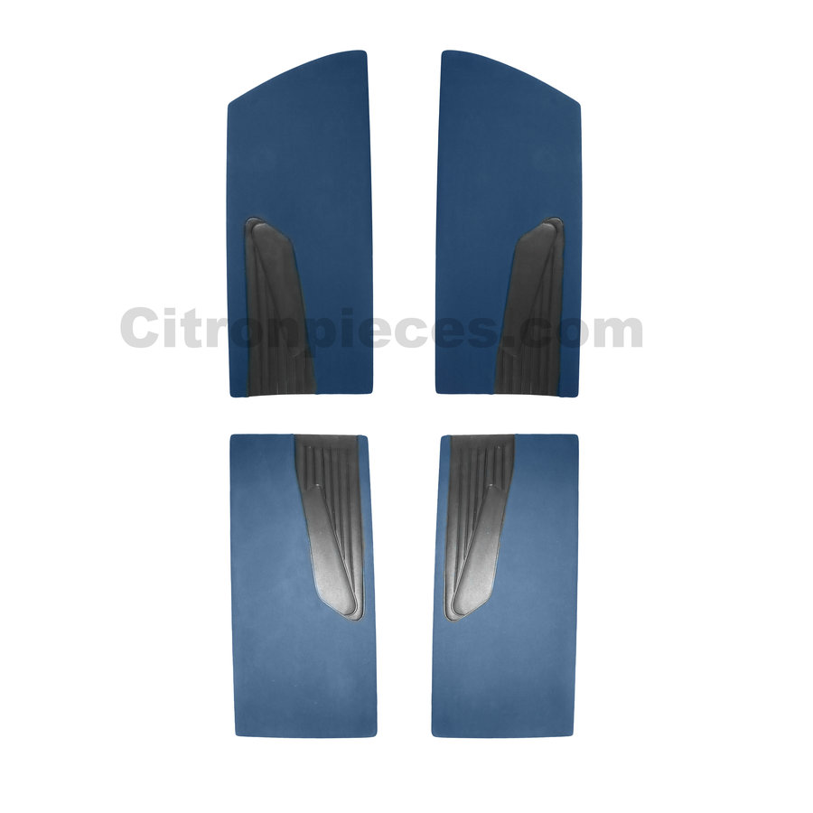 Door card set blue cloth (flat foruperpecial) Citroën ID/DS-1