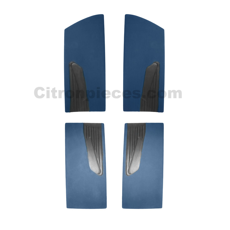 Jeu de panneaux de portes (4 pièces) en étoffe bleu D SUPER D SPECIAL 70-75 Citroën ID/DS-1