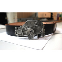 thumb-Ceinture en cuir avec boucle Citroen 2CV taille 48 (pouces)-5