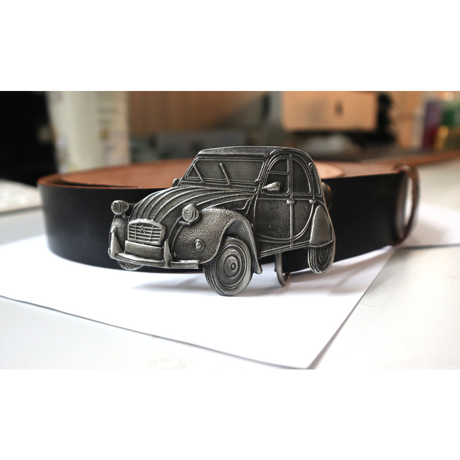 Leather belt with buckle Citroen 2CV size 48 (inch)-5