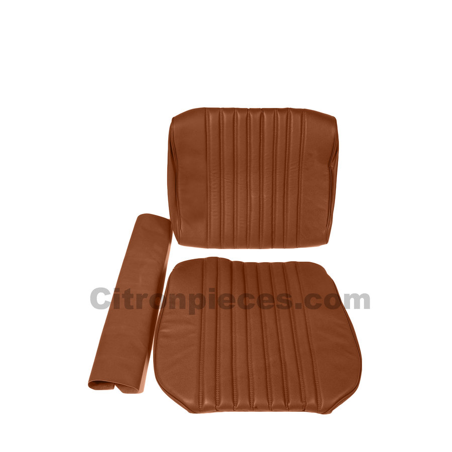 Garniture origine siège AV cuir marron (assise dossier panneau de fermeture pour dossier en mousse) Citroën ID/DS-3