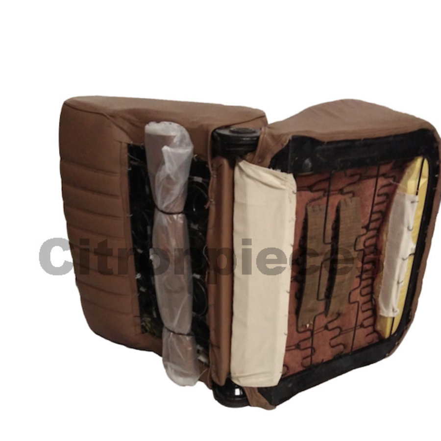 Vordersitz montiert auf Grundrahmen Leder braun (ohne Drehrad Rückenplatte und Kopfstütze) nach 68 Citroën ID/DS-2