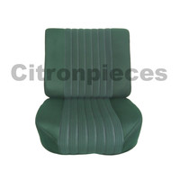 Front seat in green cloth (central part 2 tones) mounted on base frame without weel without back cover plate without preparation for head rest 68 Citroën ID/DS