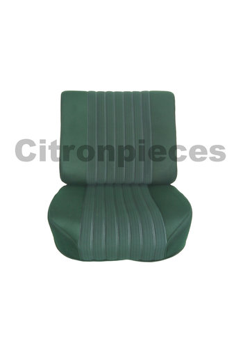  ID/DS Front seat in green cloth (central part 2 tones) mounted on base frame without weel without back cover plate without preparation for head rest 68 Citroën ID/DS 