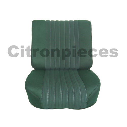  ID/DS Front seat in green cloth (central part 2 tones) mounted on base frame without weel without back cover plate without preparation for head rest 68 Citroën ID/DS 