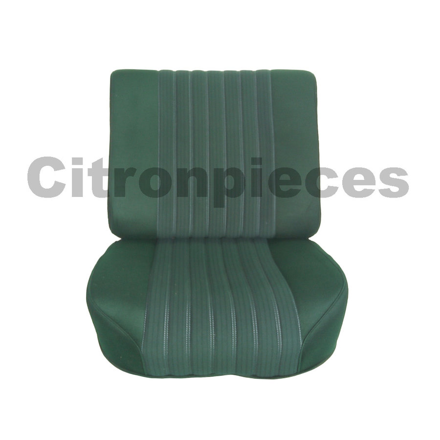 Front seat in green cloth (central part 2 tones) mounted on base frame without weel without back cover plate without preparation for head rest 68 Citroën ID/DS-1