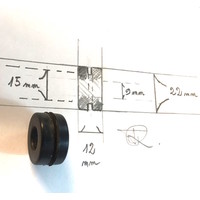 thumb-Rubber (anti-vibration) of the air filter unit Citroën ID/DS-2