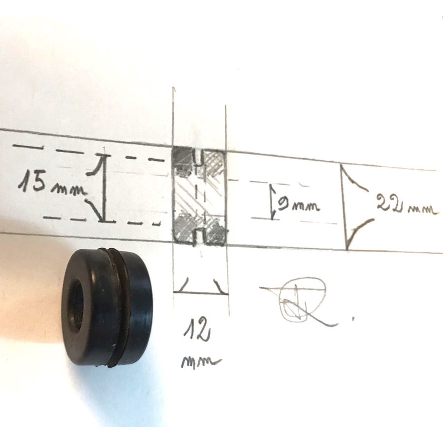 Rubber (anti-vibration) of the air filter unit Citroën ID/DS-2