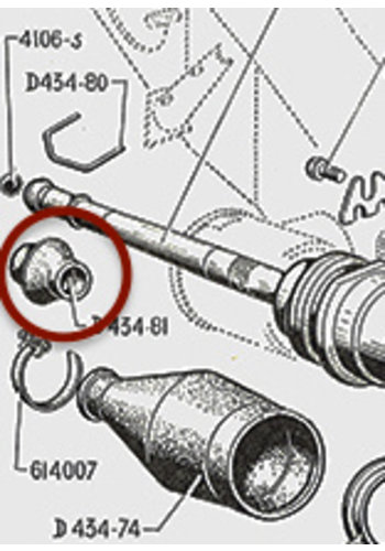  Citroën ID/DS Pare-poussiere logement de bille de la tige de suspension Citroën ID/DS 
