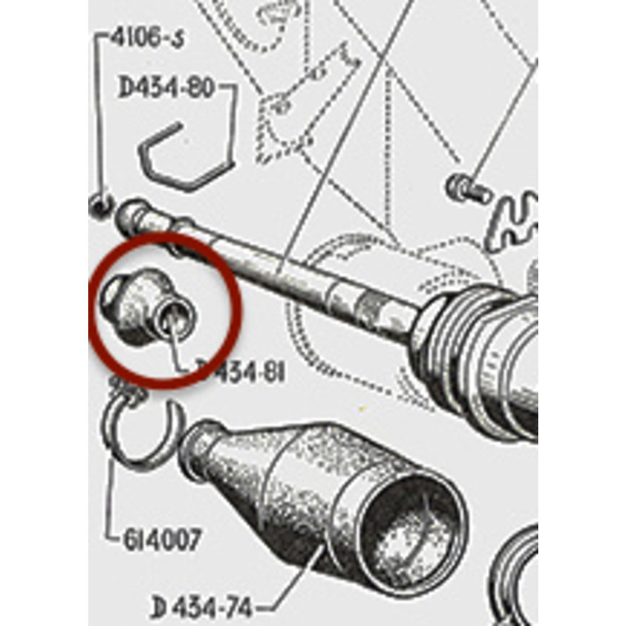 Dust cover suspension rod Citroën ID/DS-1