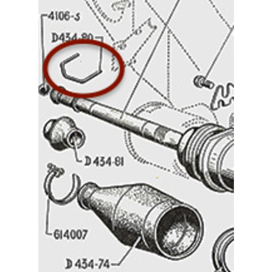 Rear rod pin Citroën ID/DS-5