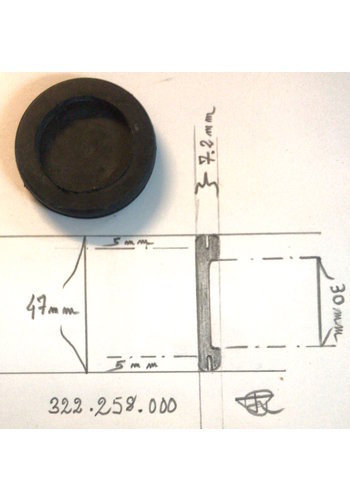  ID/DS Rubber plug in water gutter above 4 th cilinder Citroën ID/DS 