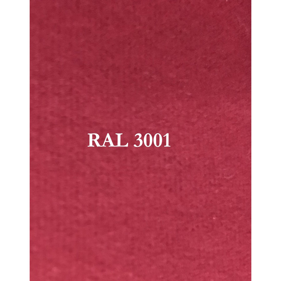 Monster rode stof met 3 mm schuim.  Kleur code Ral 3001-1