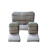 Citroën 2CV Bekleding set 2 voor stoelen + 1 achterbank in beige voor 2cv / dyane