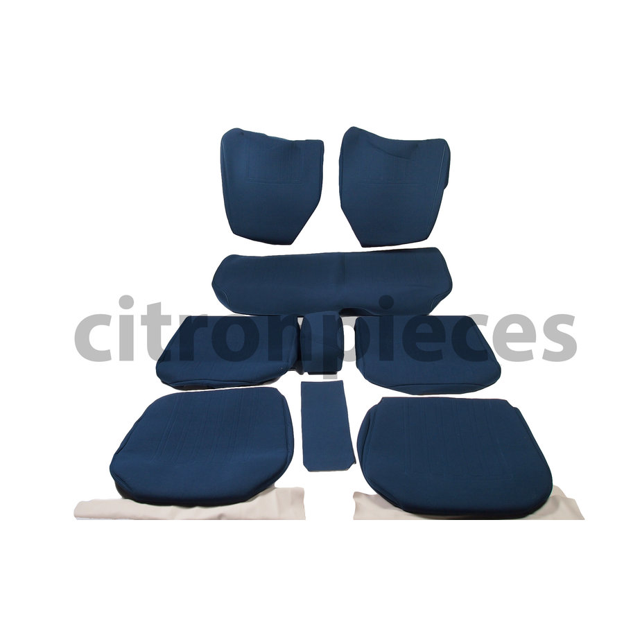 Hoezenset blauw stof Dsuper Dspecial Citroën ID/DS-1