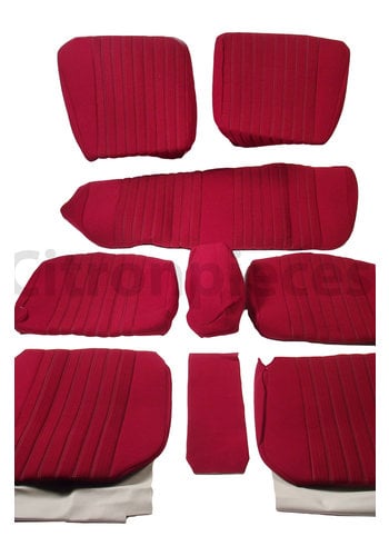  ID/DS Set of seat covers for 1 car pallas 70-73 red cloth Citroën ID/DS 