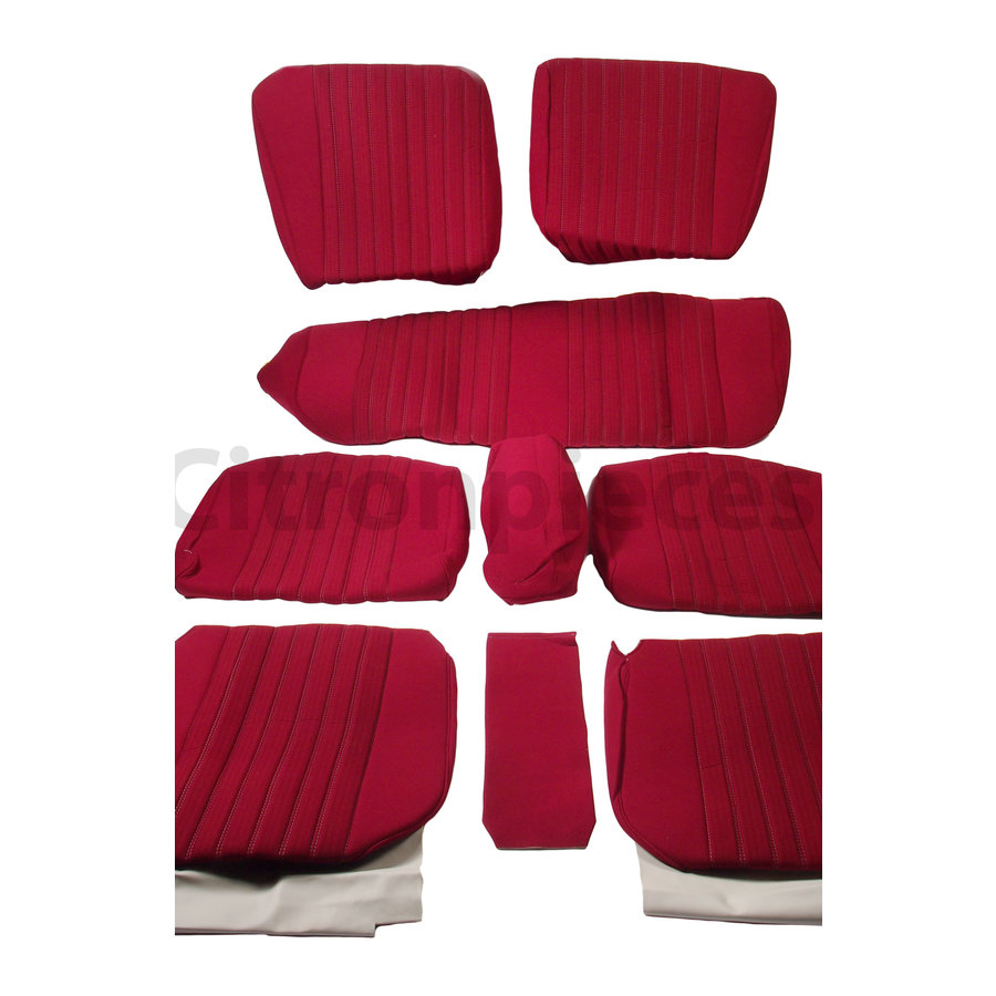 Hoezenset rood stof Pallas 70-73 Citroën ID/DS-1