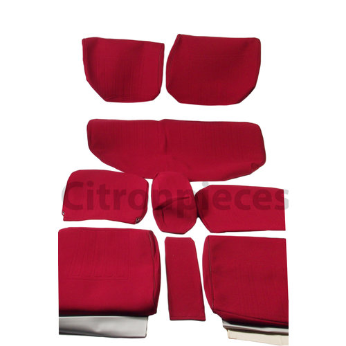  Citroën ID/DS Set of seat covers for 1 car. Dsuper Dspecial red cloth Citroën ID/DS 
