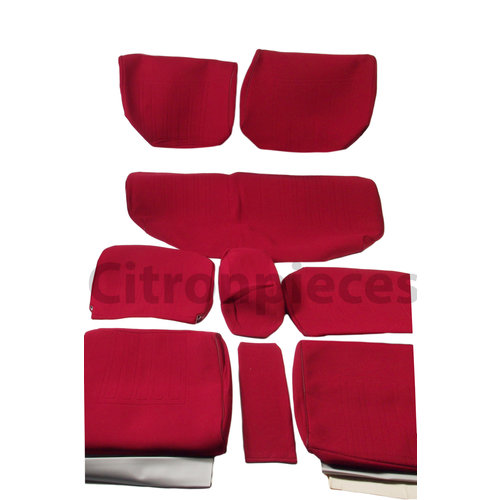  ID/DS Set of seat covers for 1 car. Dsuper Dspecial red cloth Citroën ID/DS 