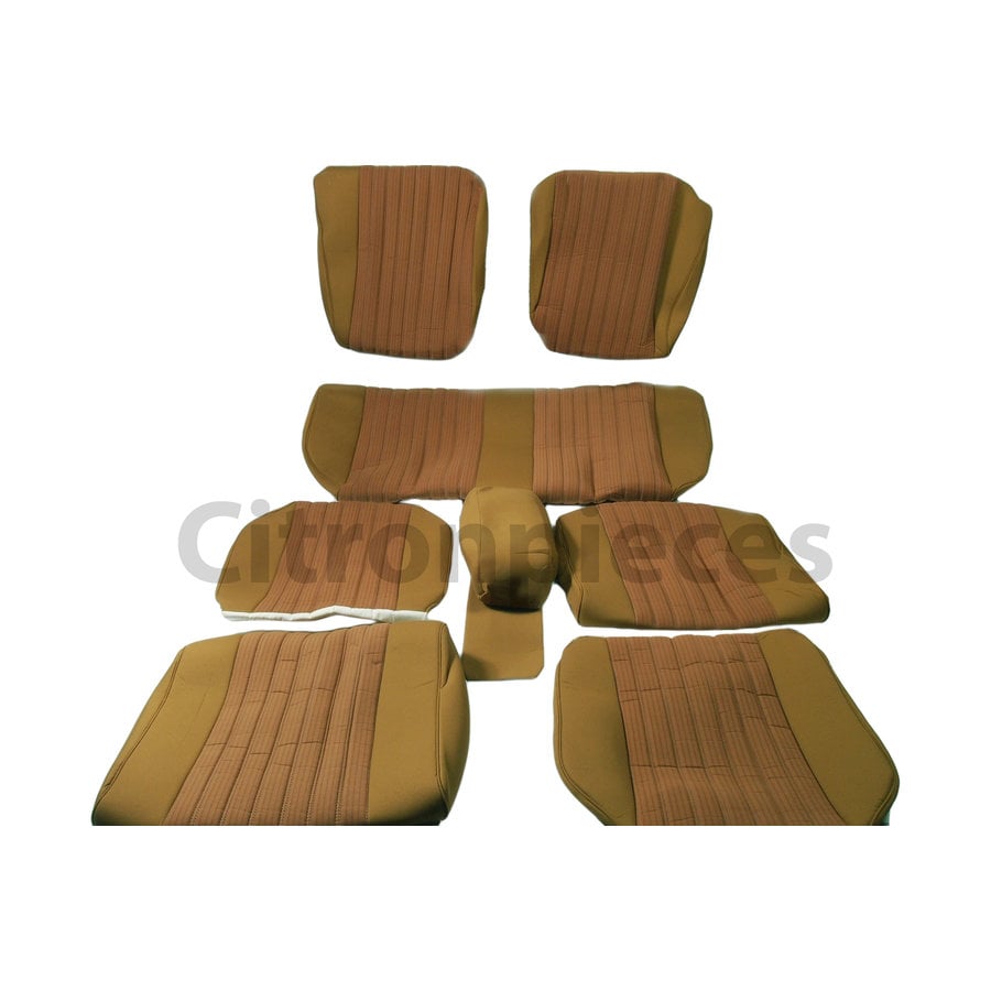 Set of seat covers for 1 car pallas 70-73 ocher cloth Citroën ID/DS-1